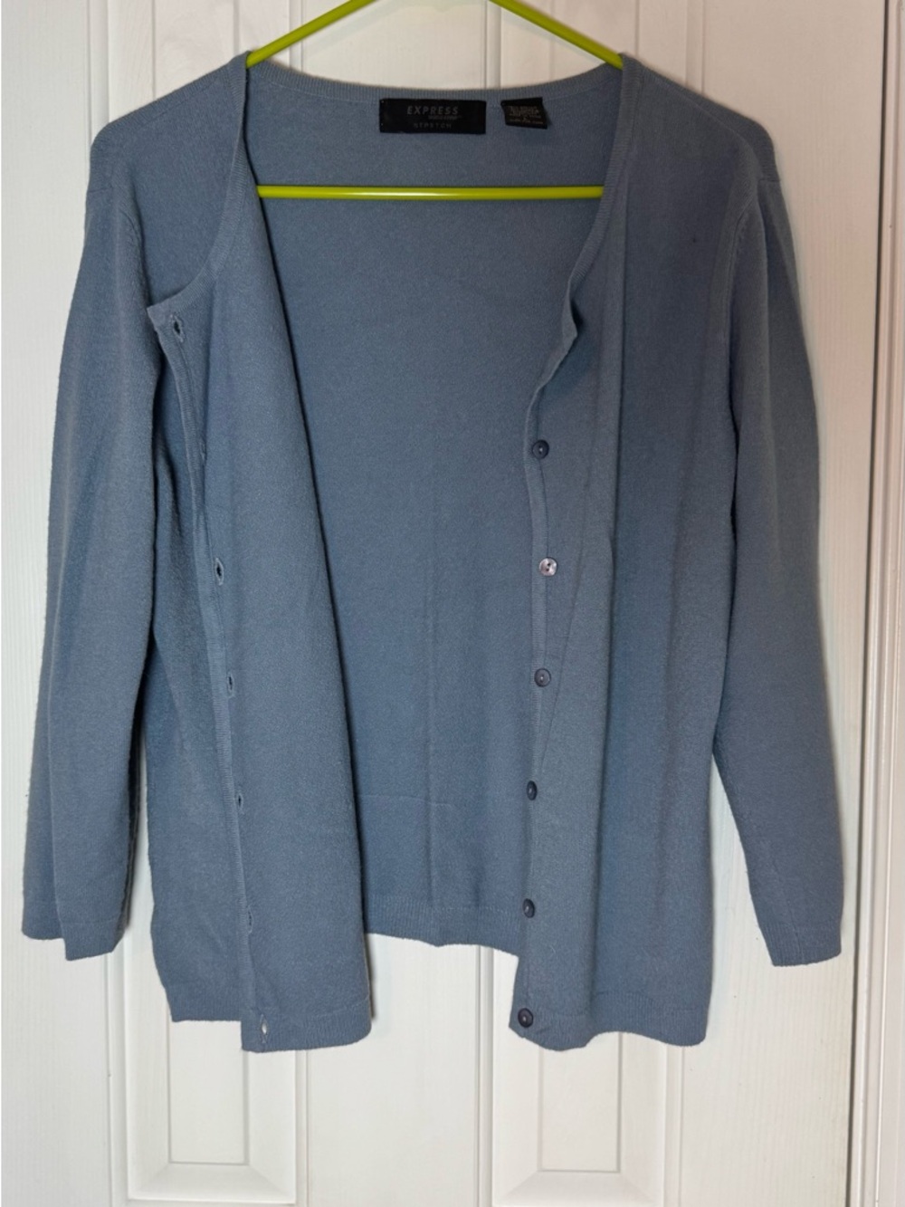 Express Soft Knit Crewneck Sweater - Light Blue